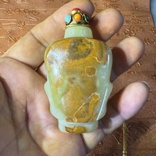 100% China,exquisite jade,pure manual carving,Jadeite Hetian jade ,Snuff Bottle