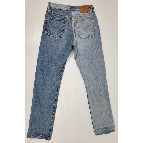 Levi's 501 Jeans Womens 27x30 Blue Straight Regular JJJ793 Mismatched Denim - Picture 14 of 16