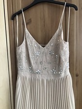 Miss Selfridge Beige Long Dress Size 10