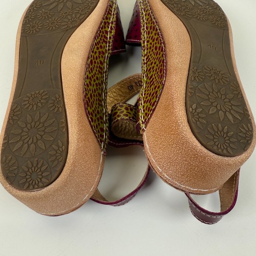 L'Artiste By Spring Step Freja Leather Wedge Shoes Ankle Strap Sandal 40 US 9 - Picture 18 of 18