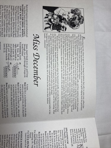 Annie's Bed Doll Calendar Society Crochet Patterns Antebellum Collection ‘90-96 - Picture 10 of 10