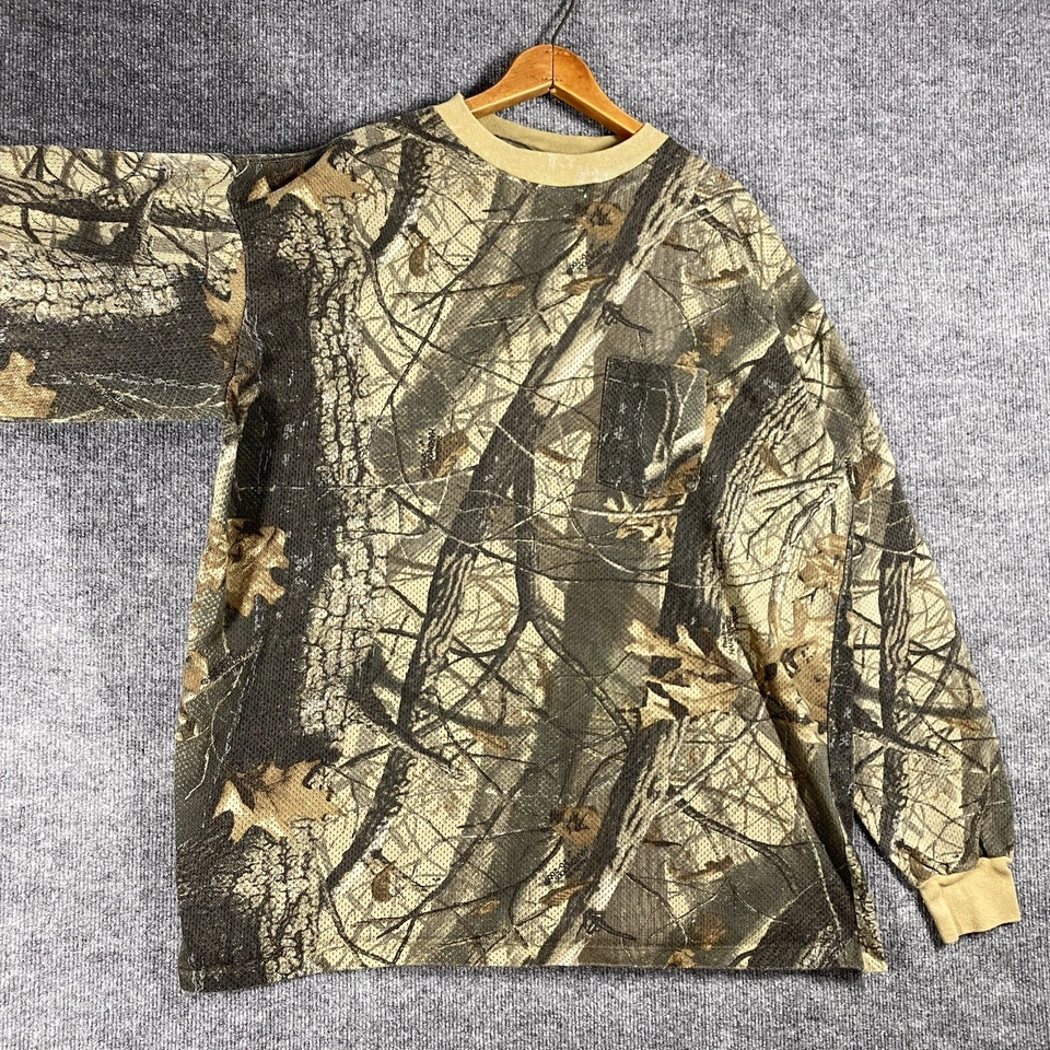 VINTAGE Redhead T Shirt Size 3XL Realtree Hardwoods Mesh Long Sleeve Perforated - Image 3 of 4