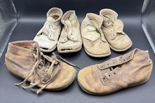 Vintage Leather Baby Shoes From Various Brands, Years Sizes