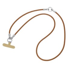 Phone Lanyard, 25.6 Inch Crossbody Cellphone Strap with Tether Tabs, Khaki