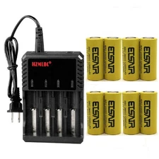 ETSAIR 26650 Battery Batteries 3.7V Rechargeable Cell For LED Torch Lot