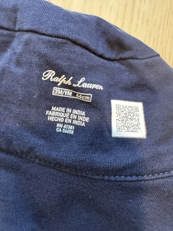 Polo Ralph Lauren Bebé Niño Polo Pony Sombrero Interlock 3M/9M Azul Marino Francés NUEVO Foto 2 de 3
