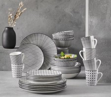 NOVEL Tokyo Kombiservice Porzellan 30-teilig Porzellan für 6 Personen in OVP