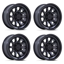Set 4 17" Pro Comp Alloys PA203 Beacon 17x8 6x5.5 20mm Matte Black Truck Rims