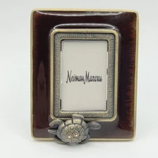 Jay Strongwater Enamel & Bronze-Tone Turtle Picture Frame Neiman Marcus 2" Clip