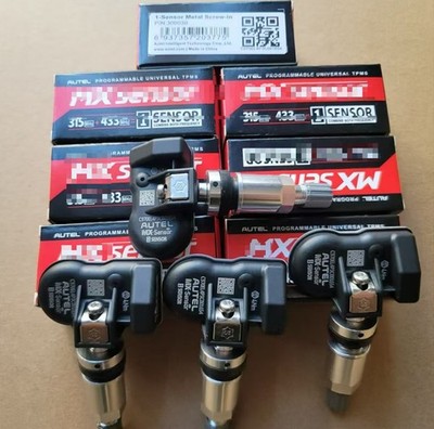 4 x l TPMS MX-Sensor 315MHz 433MHz 2 in 1 Metal Stem Tire Pressure Sensor