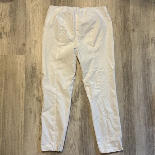 Theory Alettah Approach 2 Women Size 6 White Pull On Skinny Work Cropped Pants - Picture 2 of 10