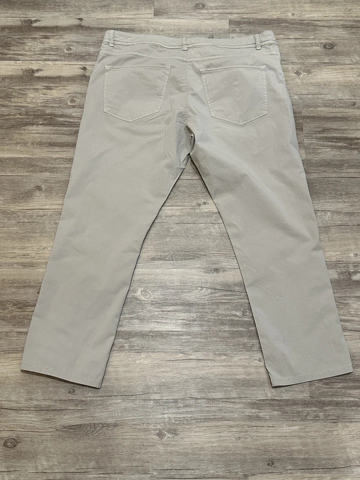 Pantalones informales Luciano Barbera 5 bolsillos corte jean talla 56 40 EE. UU. en algodón beige Foto 2 de 4