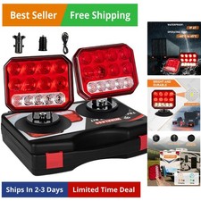 Wireless Trailer Lights, Adjustable Magnetic LED Trailer Lights with Reflecto...