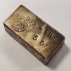 5 oz .999 Silver Bar - Anglo American Metals - Vintage Hand Poured - SKU-U2902