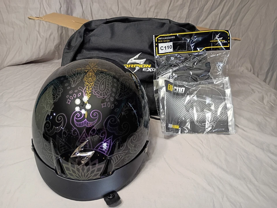 Casco Scorpion EXO-C110 negro/oro Azalea XS Foto 3 de 4