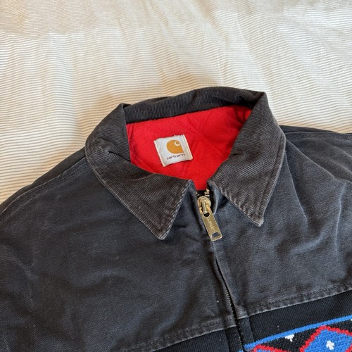 Chaqueta Carhartt Vintage Años 90 Southwest Azteca Santa Fe Bomber Hombre’s Grande Negra - Imagen 7 de 23