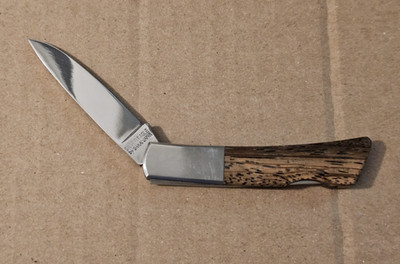Vtg Gerber Silver Eagle 250A Wood Scale Lockback Blade Folding Knife Japan 7611