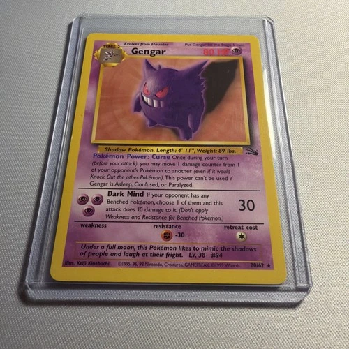 Gengar (20) 20/62 Fossil LP+ Pokemon Card TCG