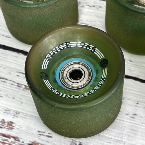Kryptonics 62mm Skateboard Wheels Set of 4 Translucent Green Skate Board - Picture 2 of 10