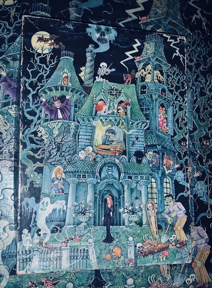 Rompecabezas Springbok House On Haunted Hill 1973 vintage 100 piezas completo 👻 Foto 2 de 4