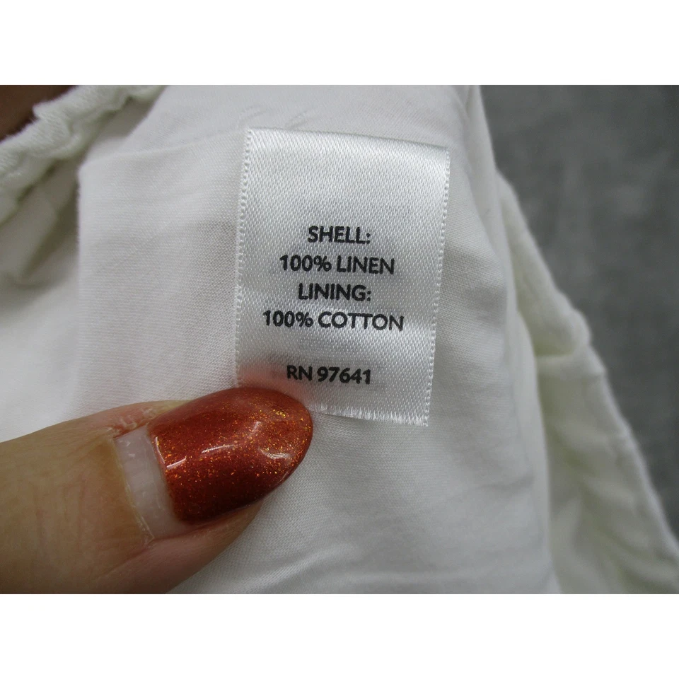 Falda J Jill Mujer Mediana Love Lino En Niveles Minimalista Lagenlook Boho Coastal Foto 4 de 4