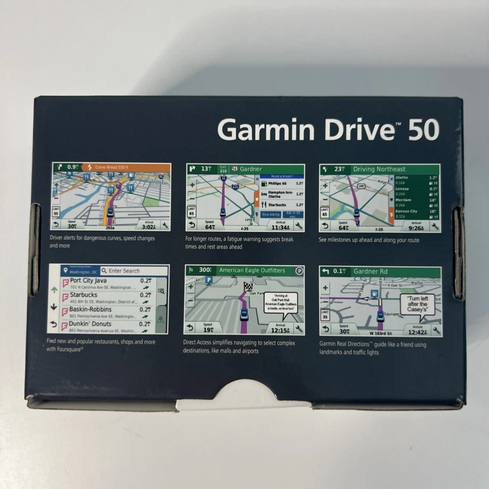 Bundle GARMIN Drive 50 LM 5.0" GPS w/ Cables Mount Open Box - Image 4 of 4