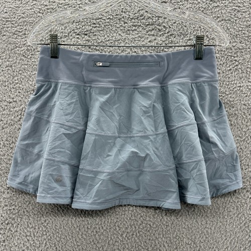 Lululemon Skort Womens 6 Blue Tennis Golf Gym Lined Pace Rival Skirt Skort - Picture 8 of 11
