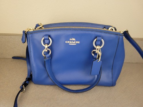 Coach Mini Christie Schulter Caryall Luxus Designer blau Leder Handtasche Handtasche - Bild 5 von 22