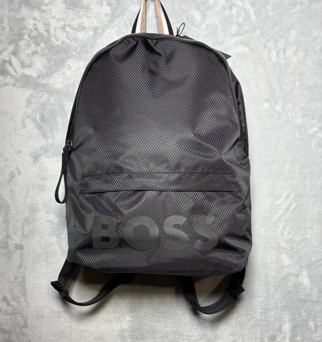 HUGO BOSS 17” PIXEL R Ripstop Backpack Black Logo NWT Style 50549011