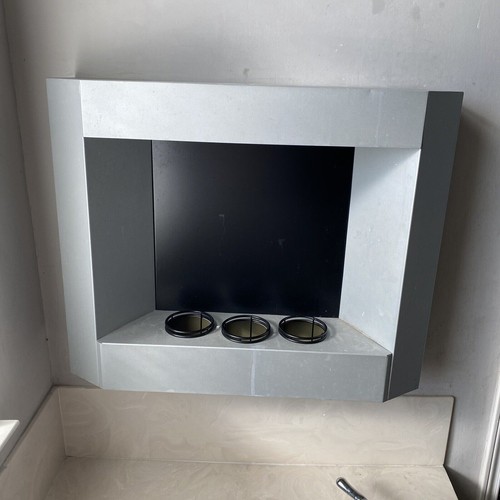 Bio-Ethanol Wall Mounting Fireplace For Restroom Silver W 29” H 24” D 6.5” - Bild 11 von 12