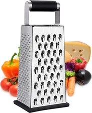 New 4 Sided Grater Stainless Steel Box Cheese Stainless Steel Multi purpose