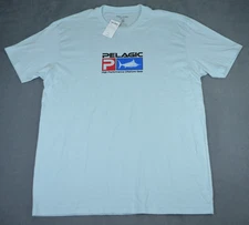 Pelagic Graphic T Shirt Mens XL Pullover Short Sleeve Crew Neck Light Blue