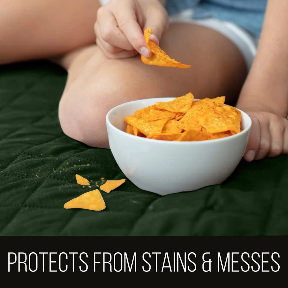 Sofa Shield Reversible Couch Slipcover 70in Pet & Stain Resistant Green - Image 2 of 4