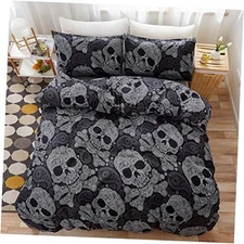  Duvet Cover Set Twin Size Twin (No duvet insert in set) Skull Pattern