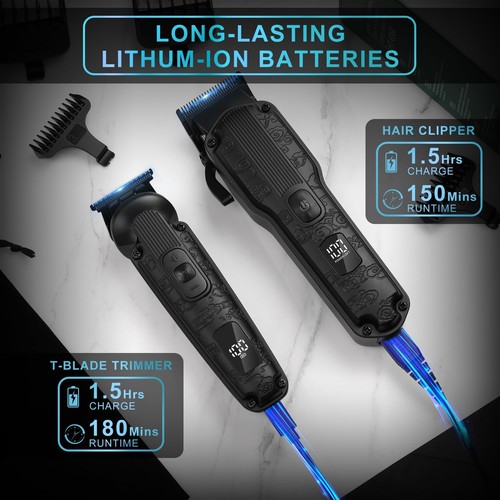 Professional Hair Clipper for Men Hair Cutting Kit Men's Beard Trimmer Hair T... - Picture 6 of 12