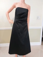 Night Way Collections Strapless Black Formal/ Cocktail Dress/ Zippered Size 10