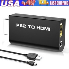 PS2 to HDMI Video Converter Adapter with 3.5mm Audio Output for HDTV Monitor US