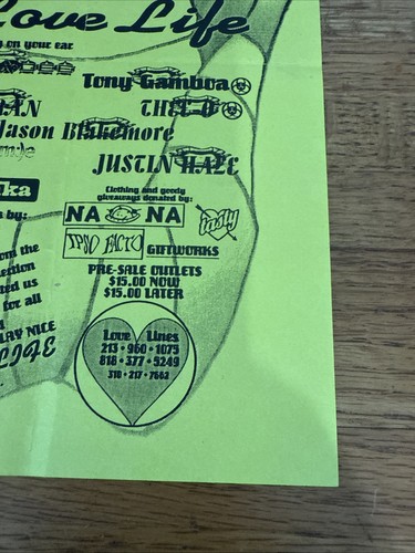 Vintage Love Life Doran Tony Gamboa Thee-O Haze Concert Rave Trance Flyer - Picture 7 of 9