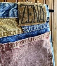 Vintage GEN X 90’s ZENA Women’s Juniors High Waist JEANS Sz 5 Multicolor Pockets