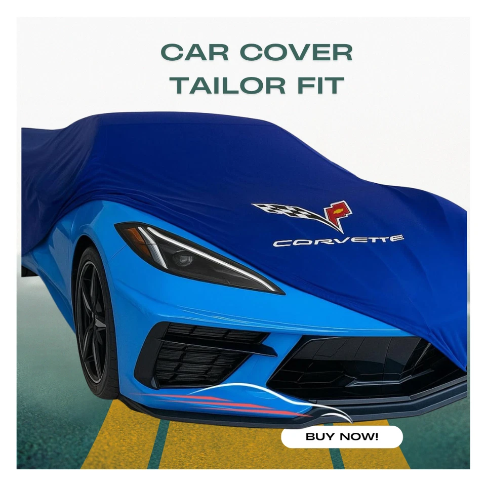 Funda de coche para Corvette - uso en interiores - cubierta elástica suave C5 C6 C7 C8 ajuste personalizado Foto 2 de 4