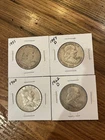 Lot of 4 Franklin Half Dollars --  1951,, 1957D, 1960, & 1962D. 90% Silver- Nice