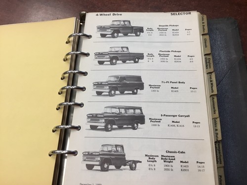 Original 1960 Chevrolet LKW Datenbuch Katalog für Chevy Salesmen C-10 C-20 C30 - Bild 12 von 24