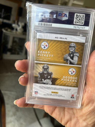 Football Panini Illusions Kenny Pickett George Pickens dual Auto Rookie 1/1 2022 - Picture 8 of 8