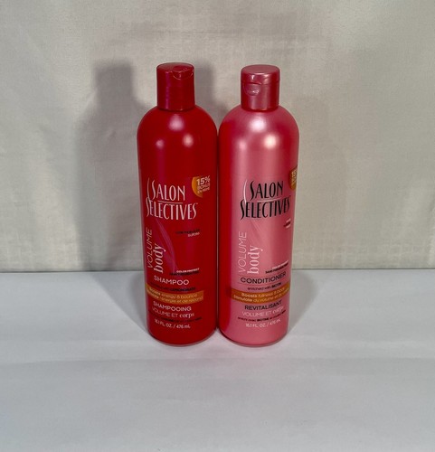 NEW Salon Selectives Volume Body Shampoo & Conditioner w/ Lemongrass, 16.1 FL OZ