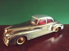 Rare 1950's Ventura Large Tin Wind-up Chrome Alfa Romeo w/ Music Box Tinplate