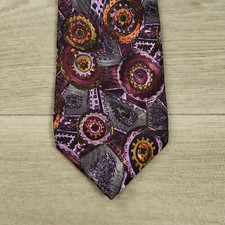 Givenchy Men's Vintage Designer Necktie Abstract Geometric 100 Silk Made in USA