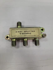  3-Way Coax Video Splitter Digital HD Cable TV RG6 F 5-900 MHz 1x3