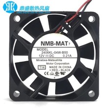 NMB 2406KL-04W-B50 6015 DC12V 0.21A 2-Wire Silent Cooling Fan