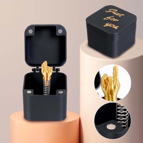 Middle Finger In A Box Funny Surprise Box Pop up Christmas Novelty Fun Gifts NEW - Picture 3 of 8