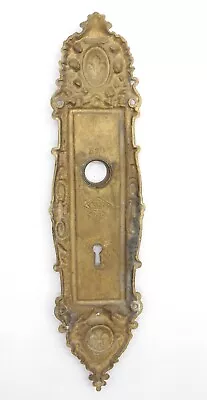 Buy Antique 12.5 In. Russell & Erwin Bronze Victorian Door Back Plate